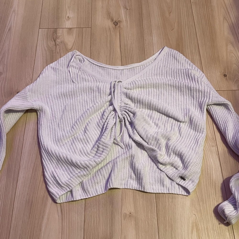 Hollister Synch Reversible White Sweater